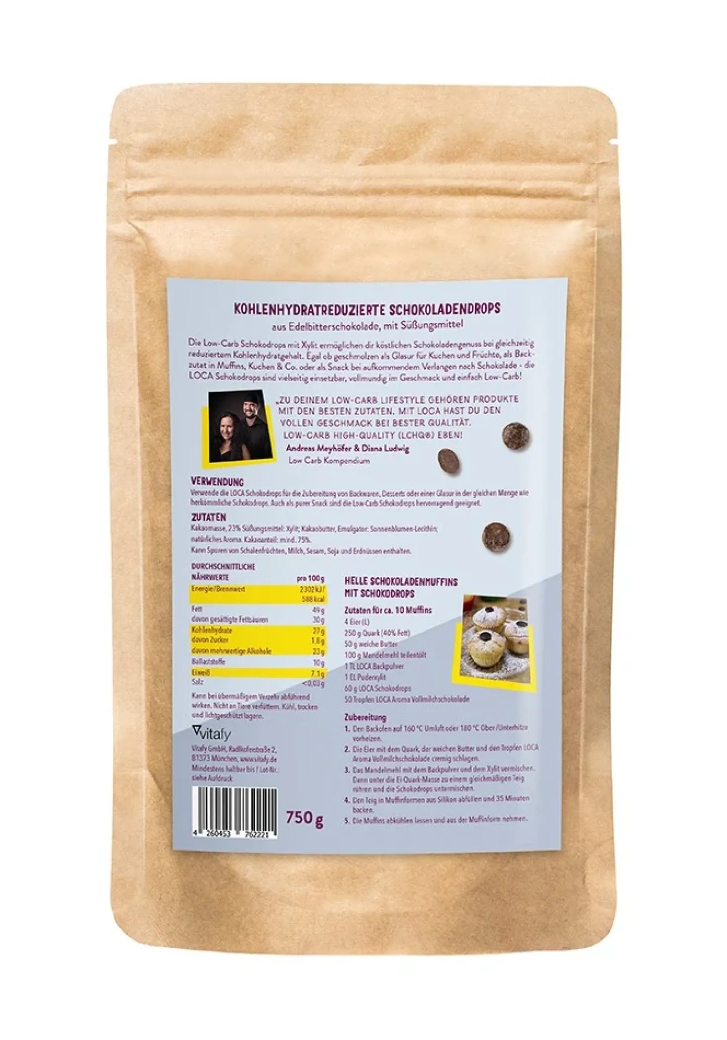 Kohlenhydratreduzierte Schokodrops (750g)