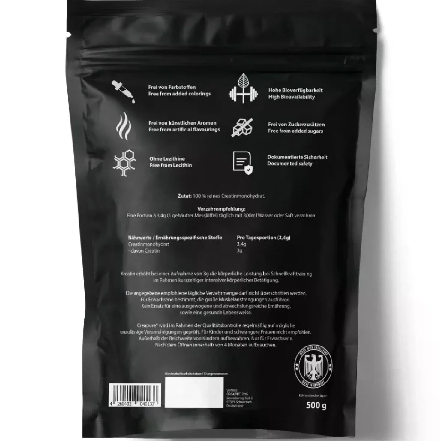 Kreatin Monohydrat Creapure® (500g)