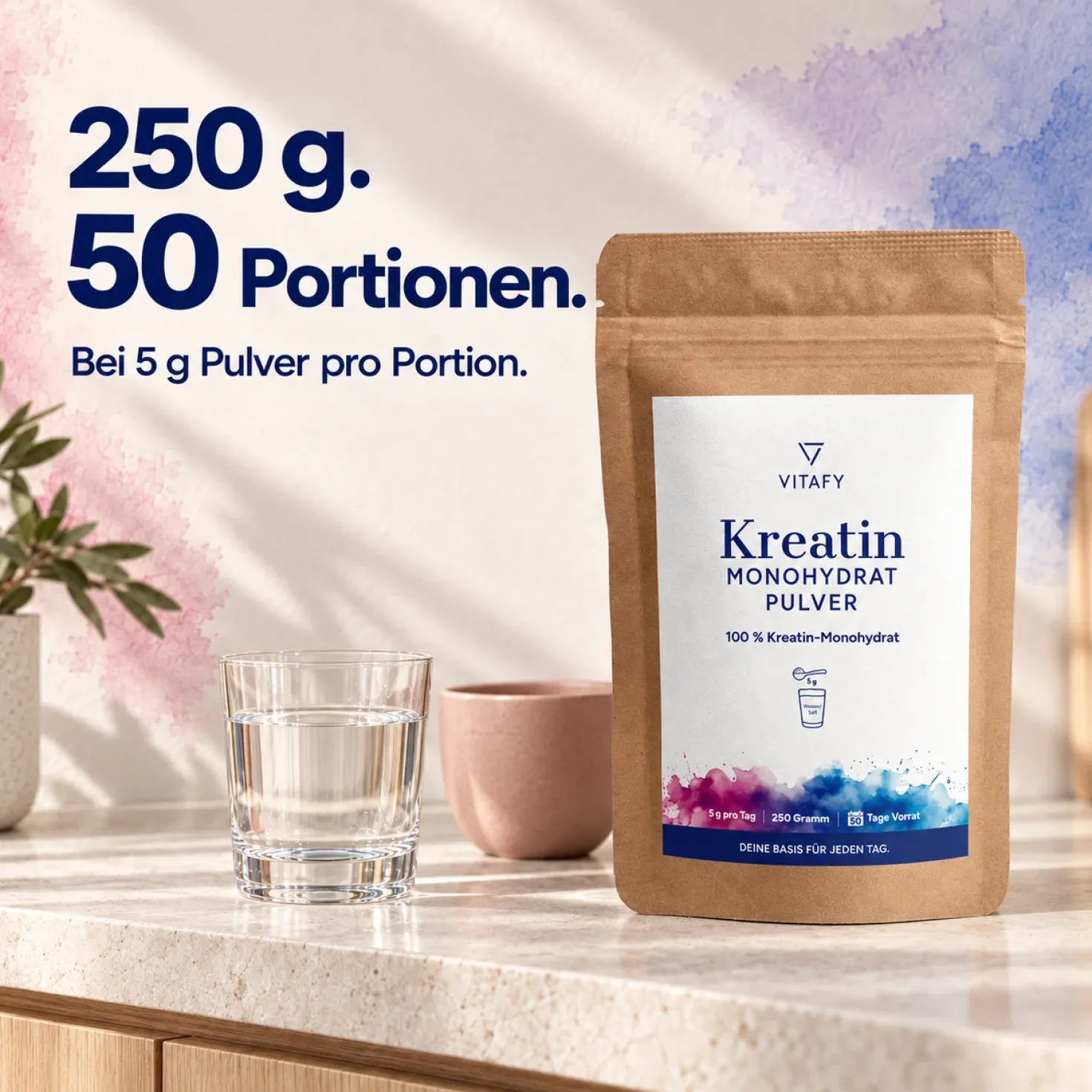 100% Kreatin Monohydrat Pulver (250g)