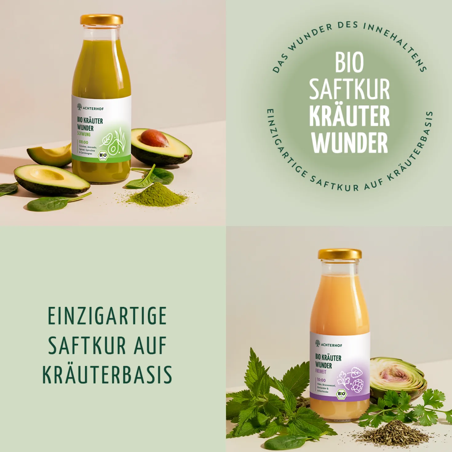 Kräuterwunder Bio Fastenkur 1-7 Tage (6 Flaschen pro Tag)
