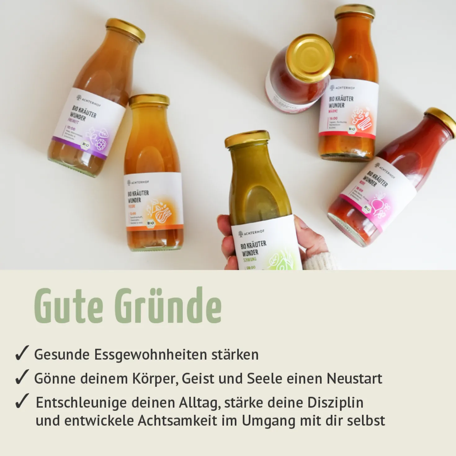 Kräuterwunder Bio Fastenkur 1-7 Tage (6 Flaschen pro Tag)