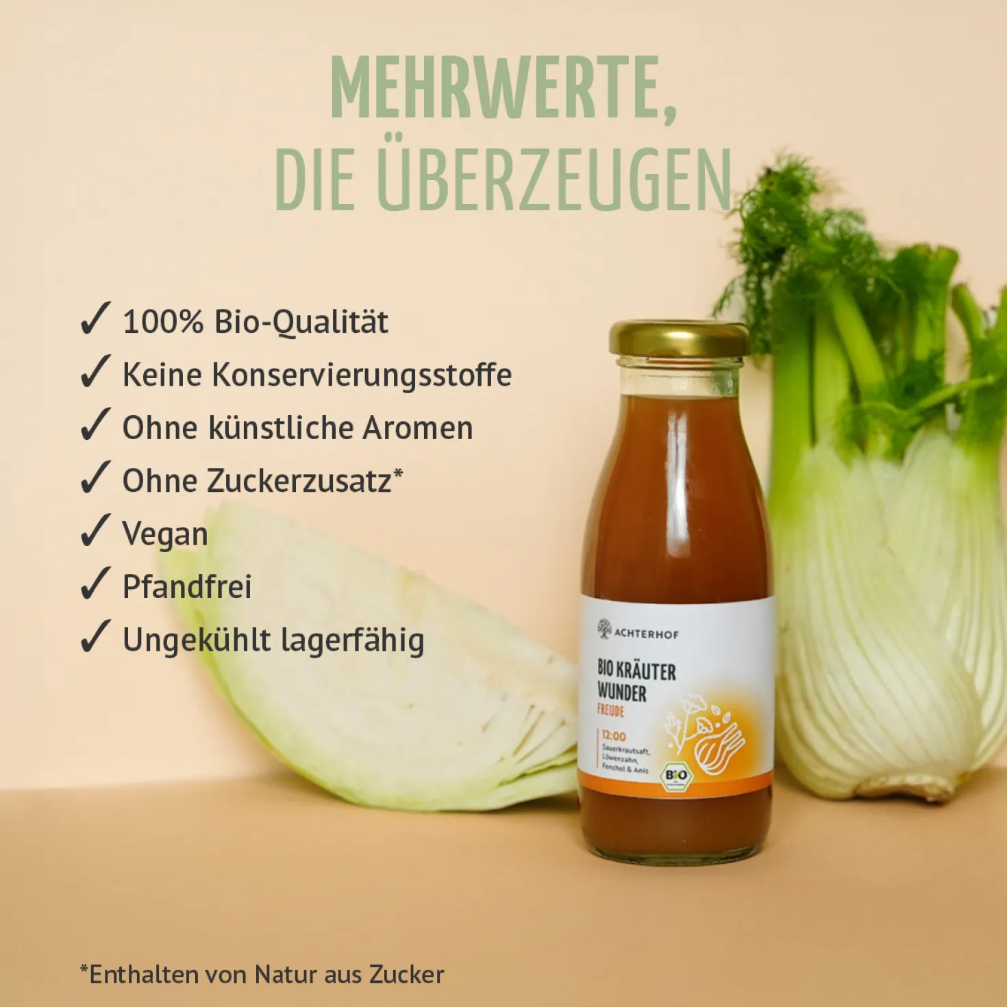 Kräuterwunder Bio Fastenkur 1-7 Tage (6 Flaschen pro Tag)
