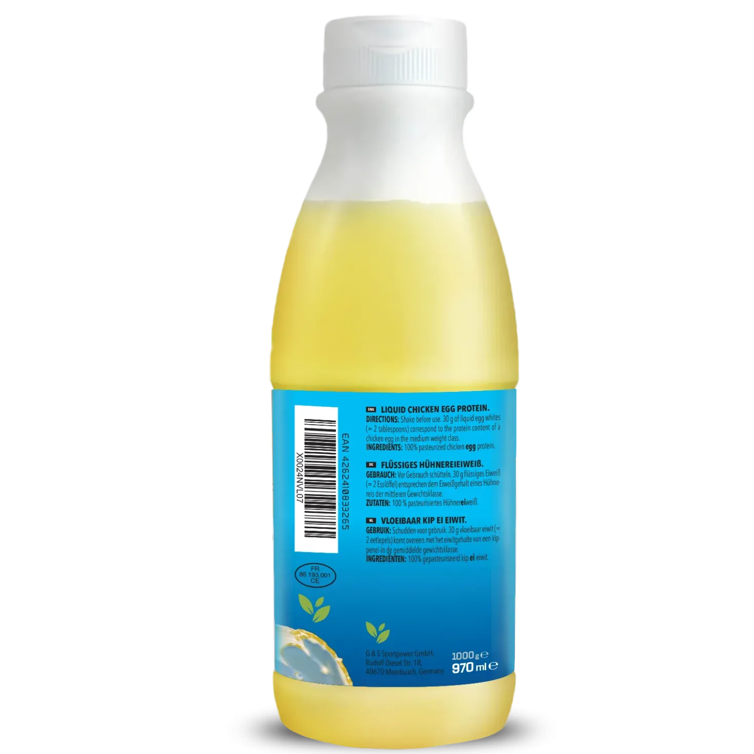 Liquid EGGWHITE (970ml) - 100% natural