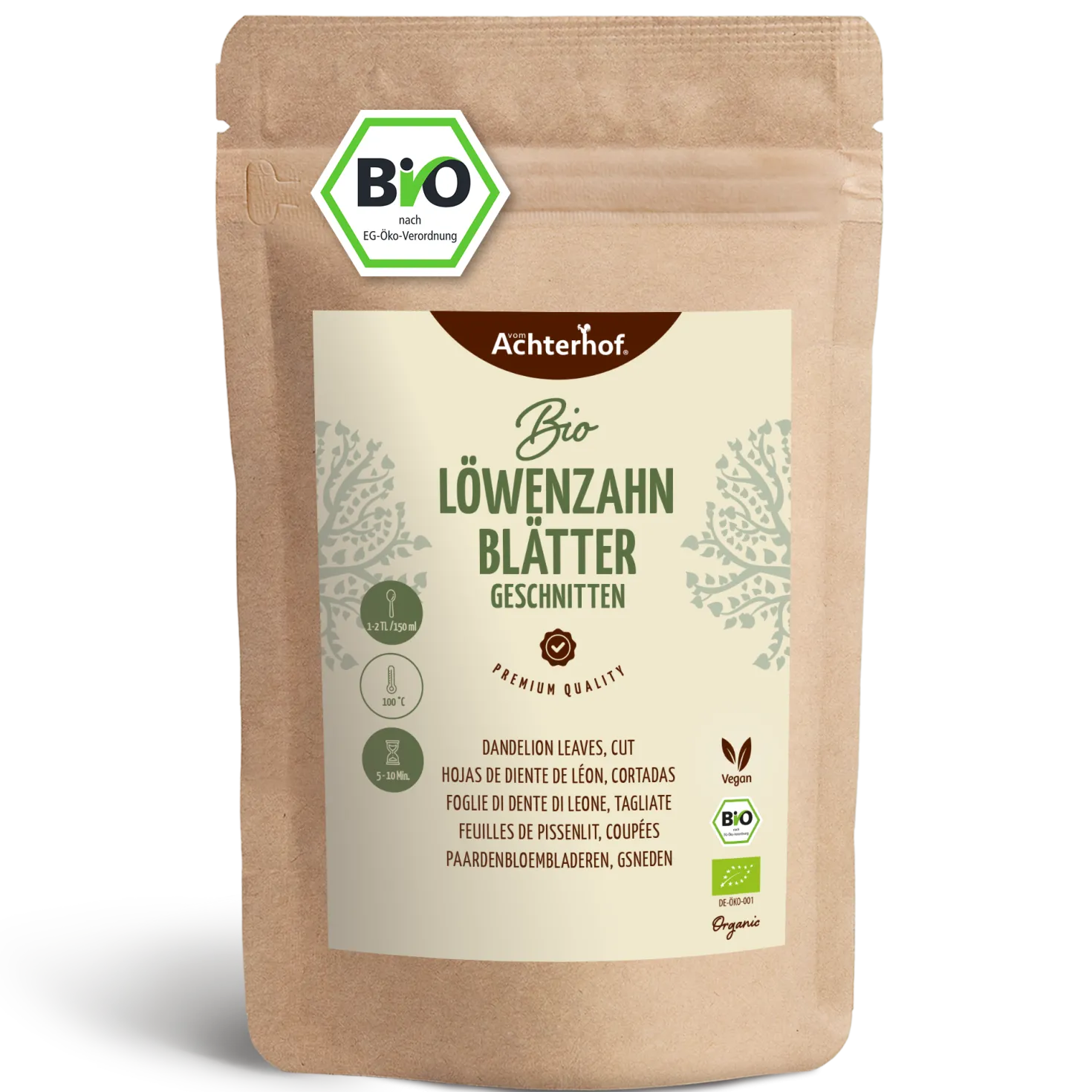 Löwenzahnblätter geschnitten Bio (100g)