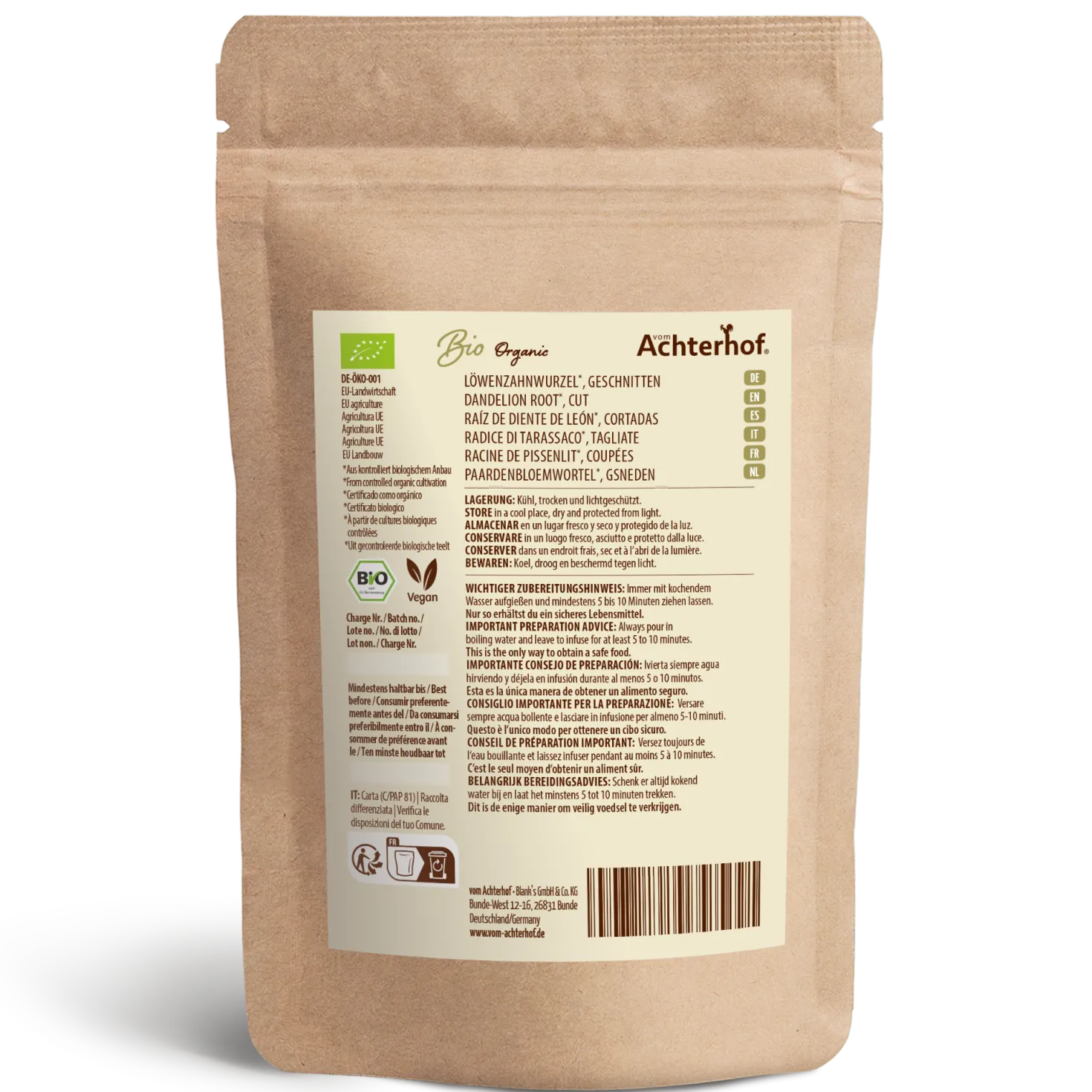 Löwenzahnwurzel geschnitten Bio (250g)
