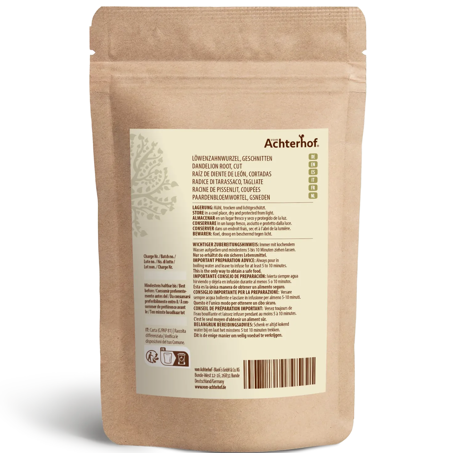 Löwenzahnwurzel geschnitten (250g)