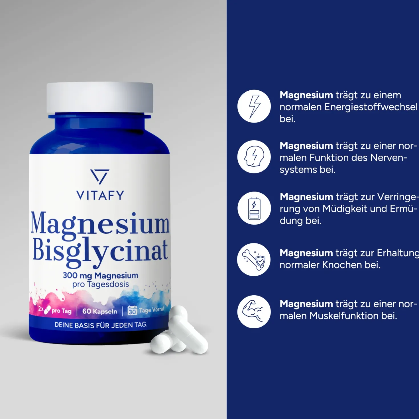 Magnesium Bisglycinat (60 Kapseln)
