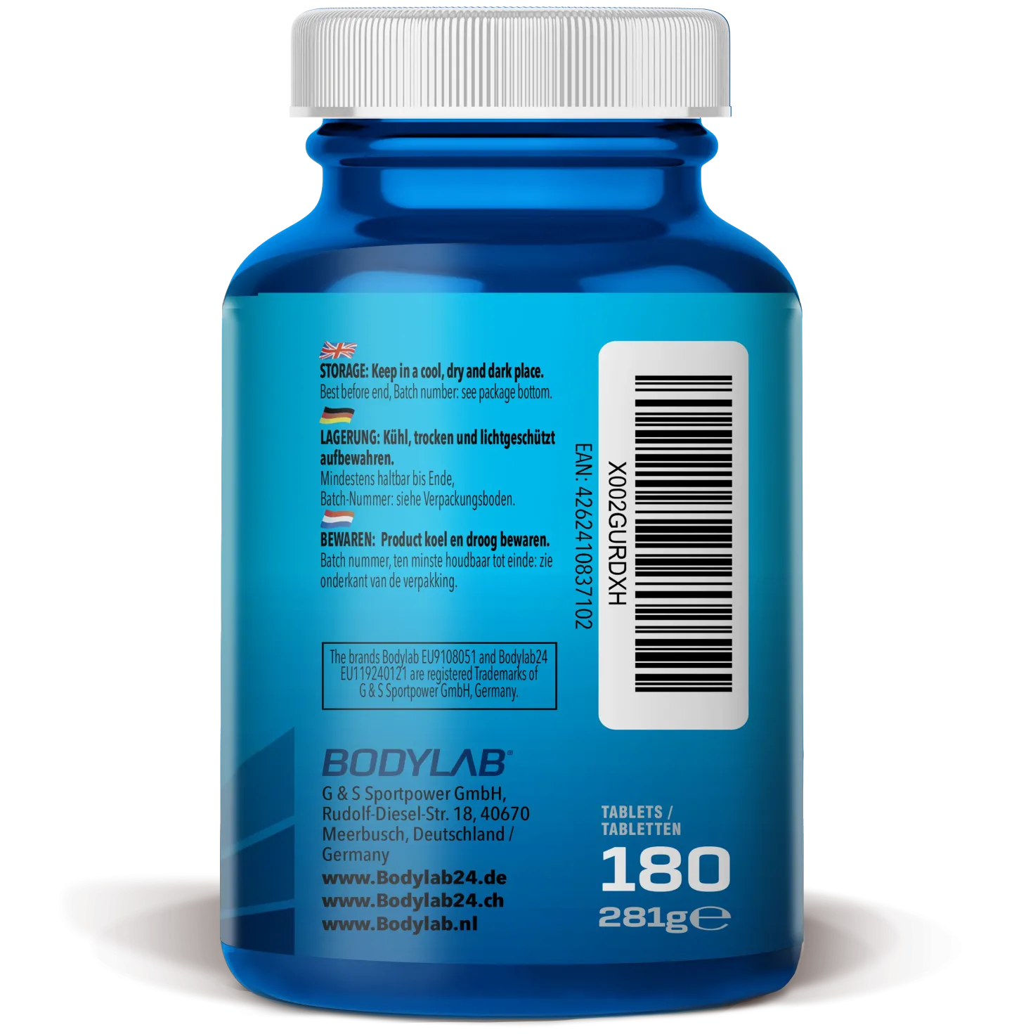 100% Magnesium Bisglycinat (180 Tabletten)