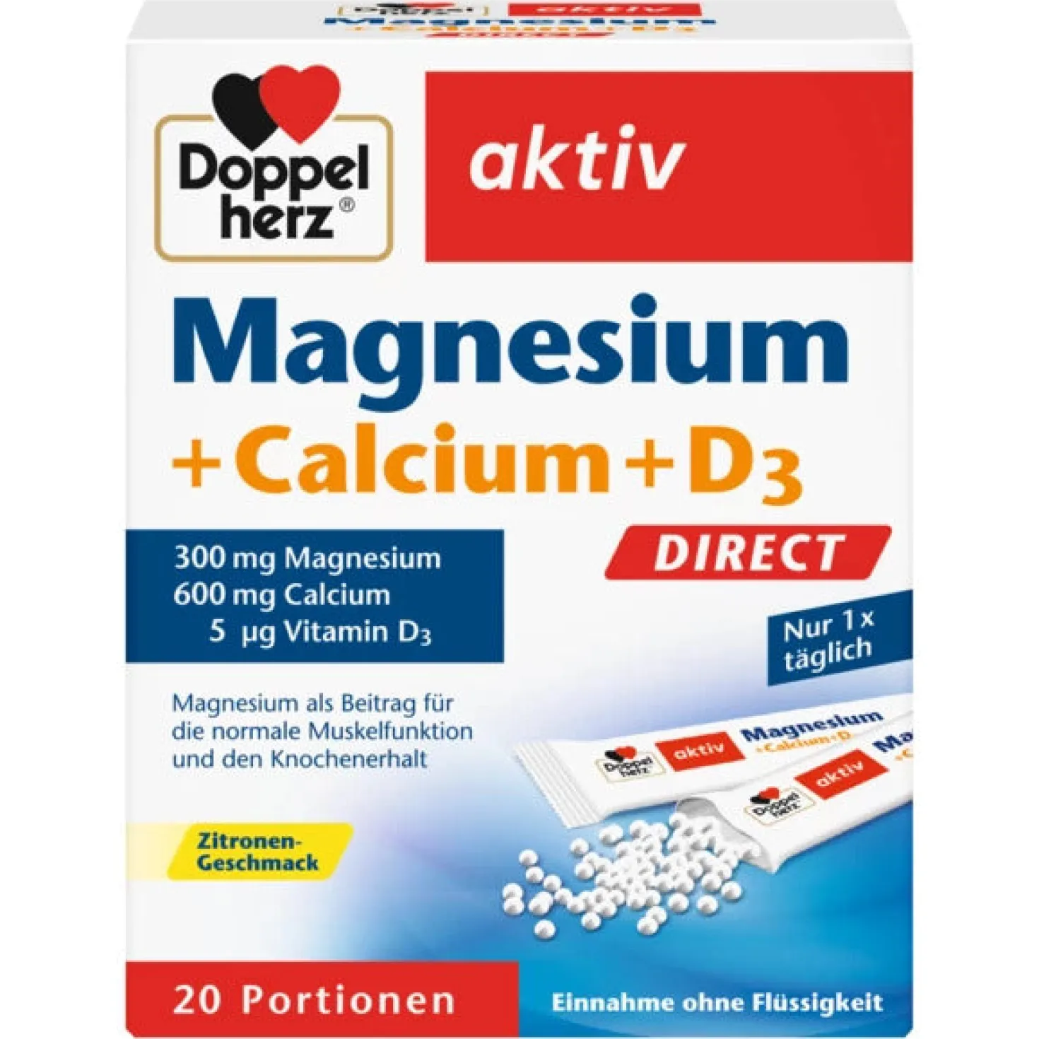 Magnesium + Calcium + D3 Direct (20 Portionen)
