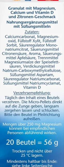 Magnesium + Calcium + D3 Direct (20 Portionen)