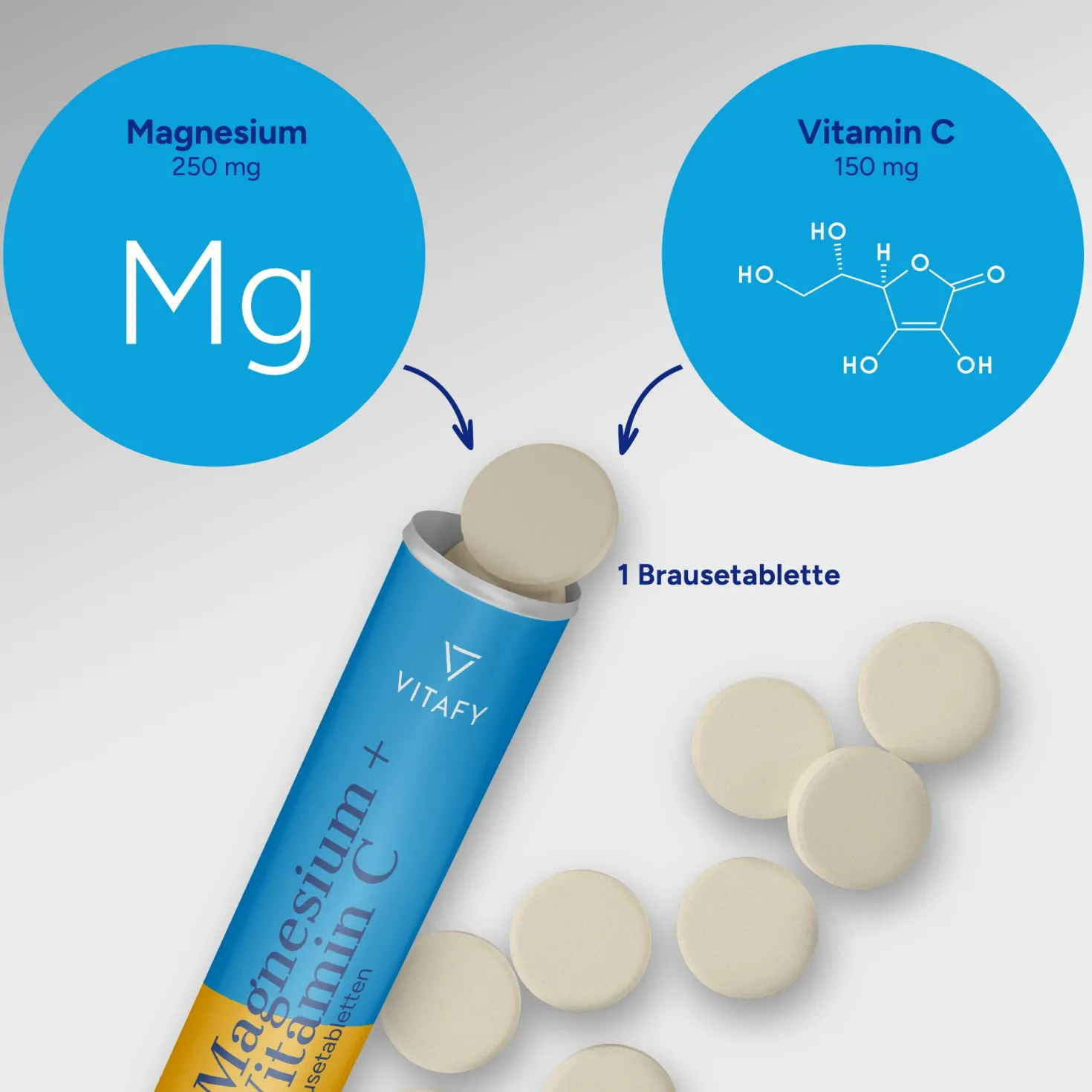 Magnesium + Vitamin C - Orange (20 Brausetabletten)