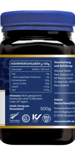 Manuka Honig MGO 400+ (500g)