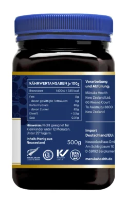 Manuka Honig MGO 100+ (500g)
