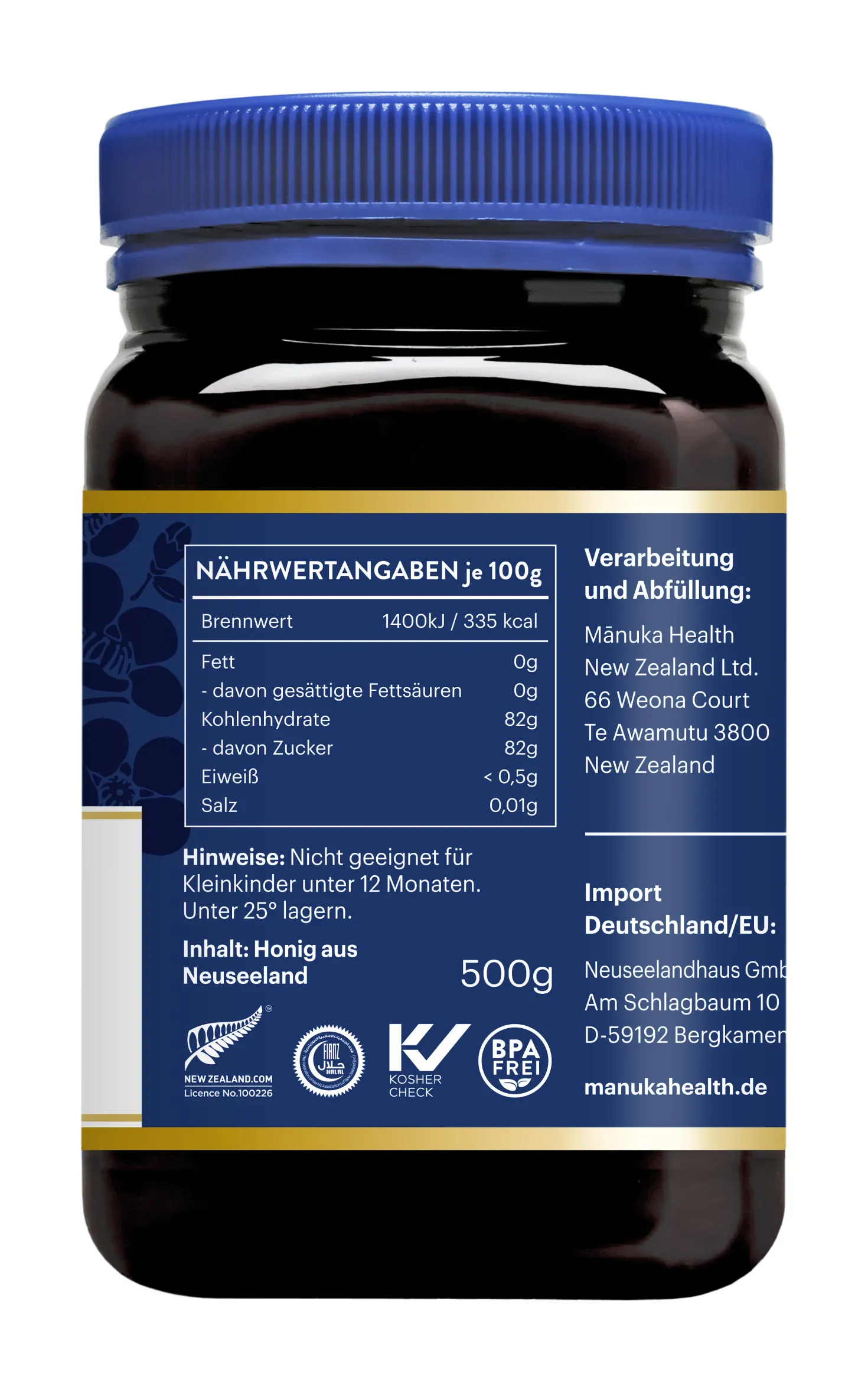 Manuka Honig MGO 250+ (500g)