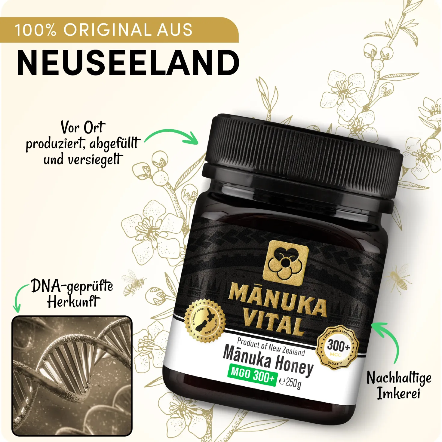 Manuka Vital Honig MGO 300+ (250g)