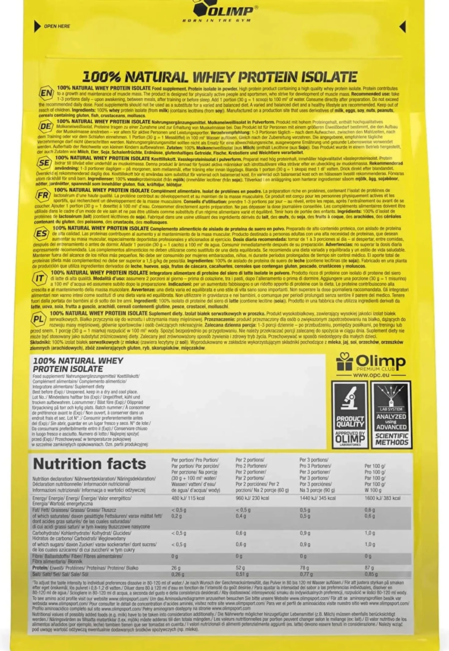 100% Natural Whey Protein Isolate (600g)