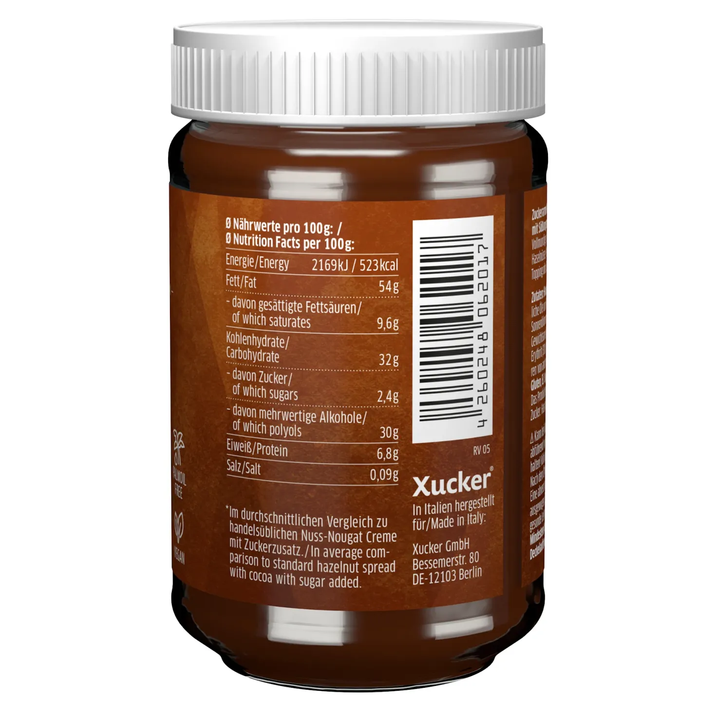 Nuss-Nougat Creme mit Erythrit (300g)