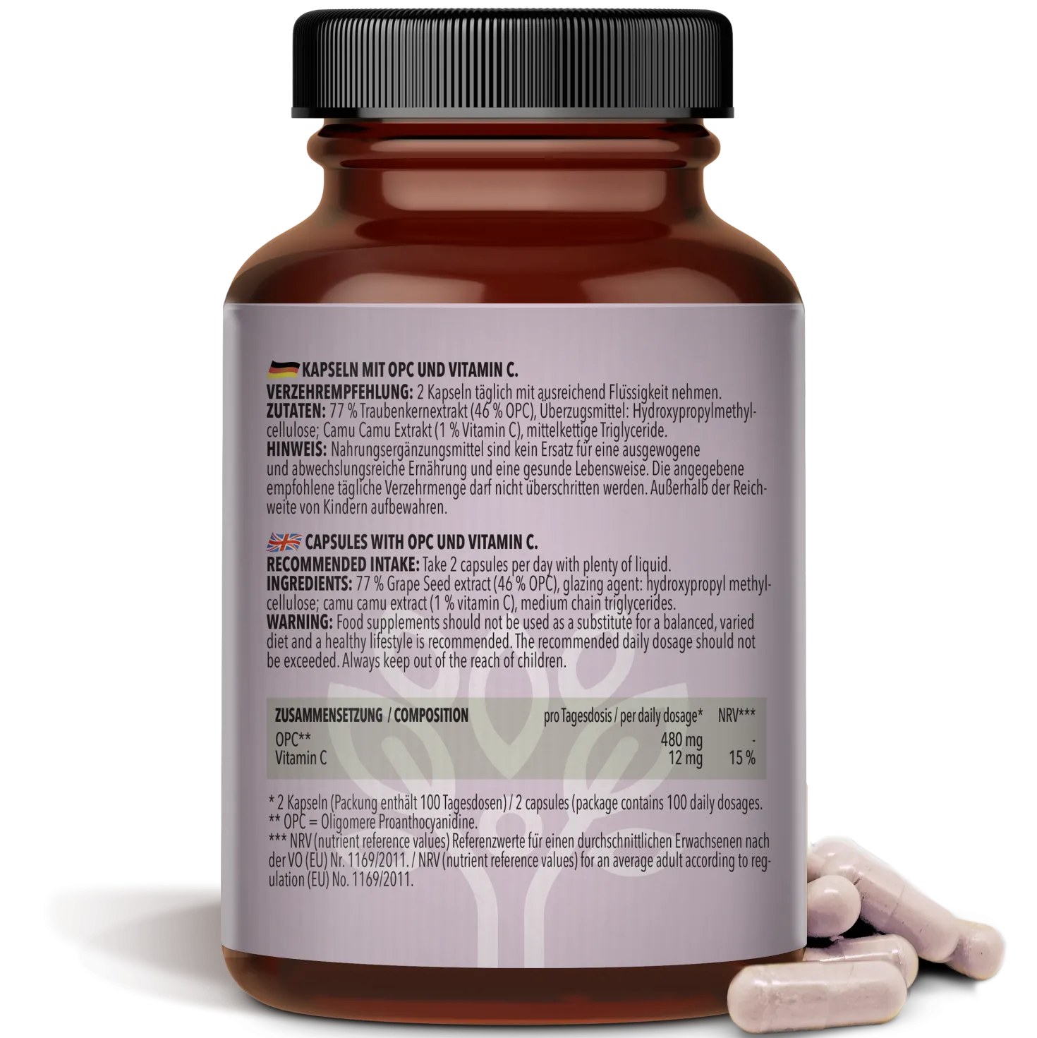 OPC Traubenkernextrakt + Vitamin C (200 Kapseln)