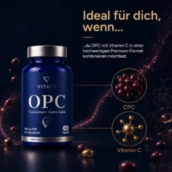 OPC Traubenkernextrakt + Vitamin C (60 Kapseln)