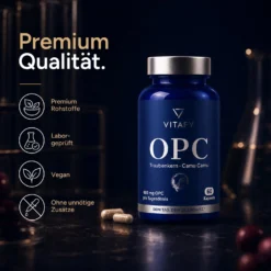OPC Traubenkernextrakt + Vitamin C (60 Kapseln)