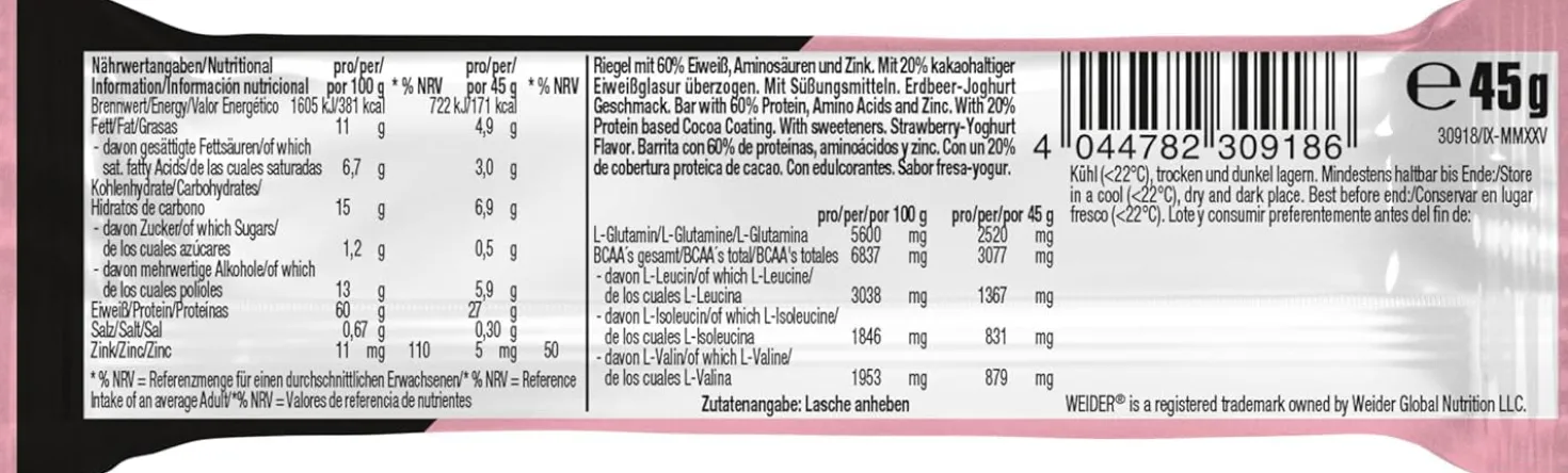 60% Protein Bar (24x45g)