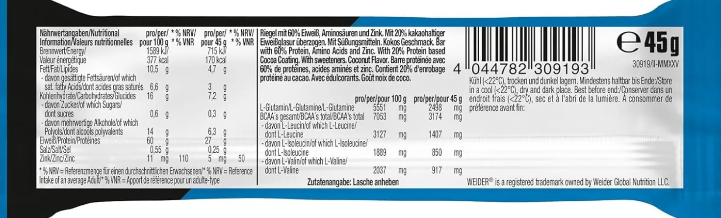 60% Protein Bar (24x45g)