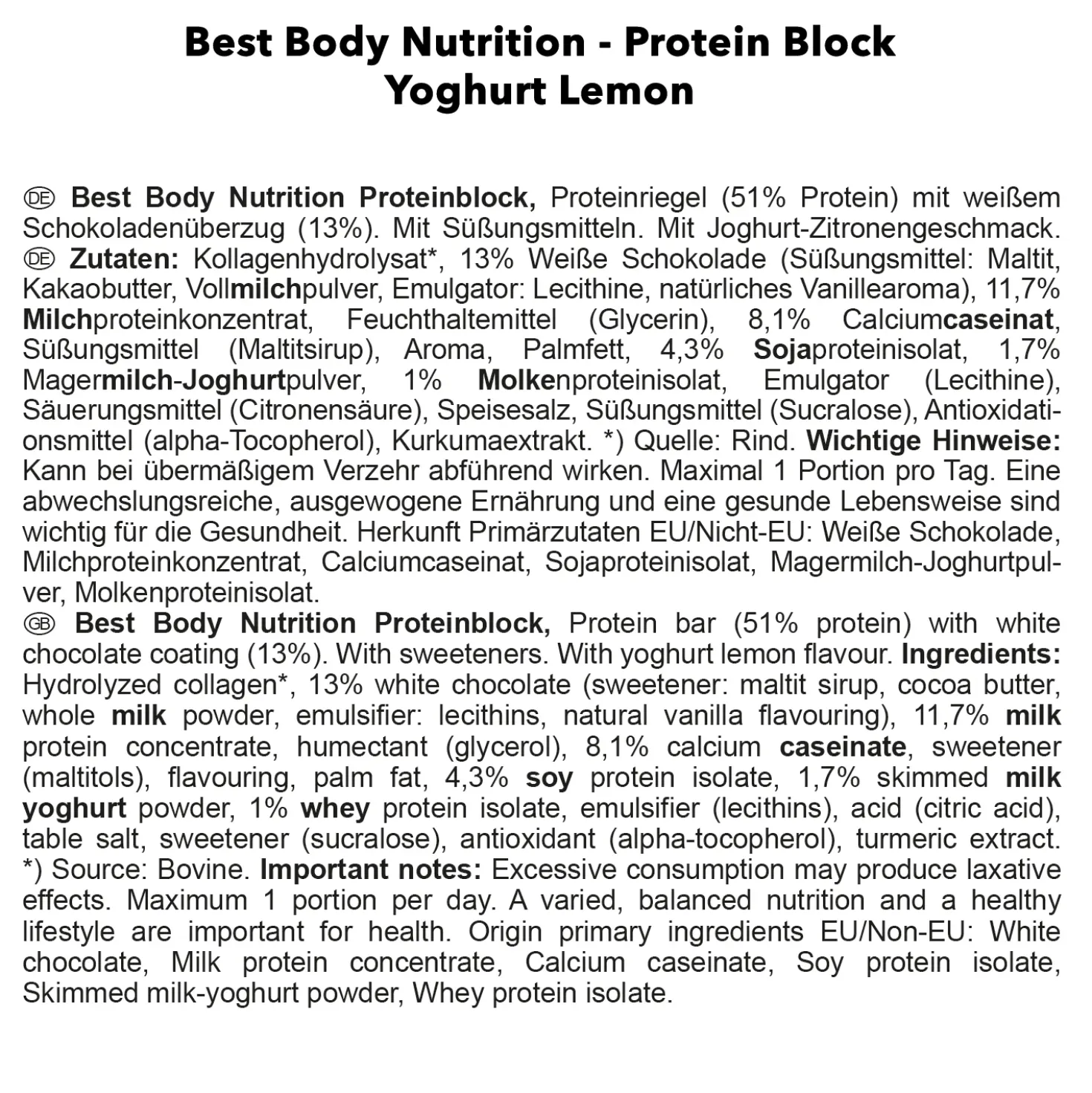 Protein Block (15x90g)