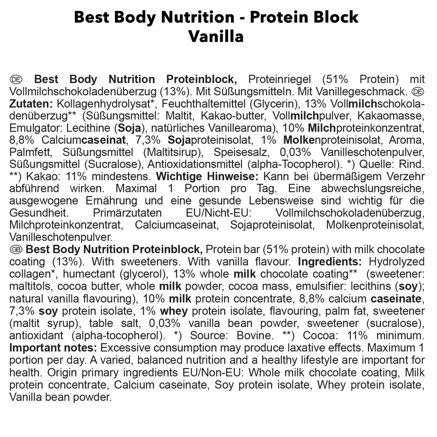 Protein Block (15x90g)