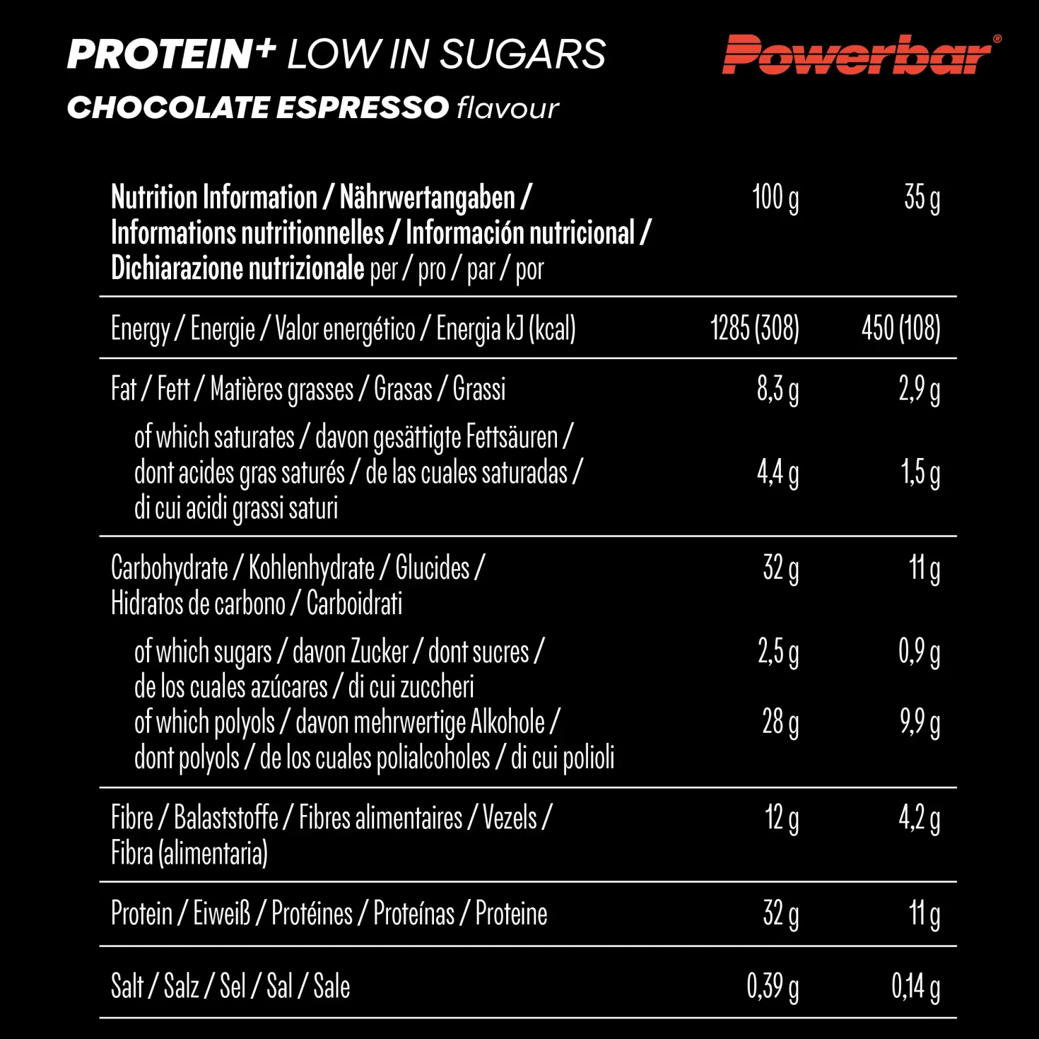 Protein+ Low in Sugars (16x35g)