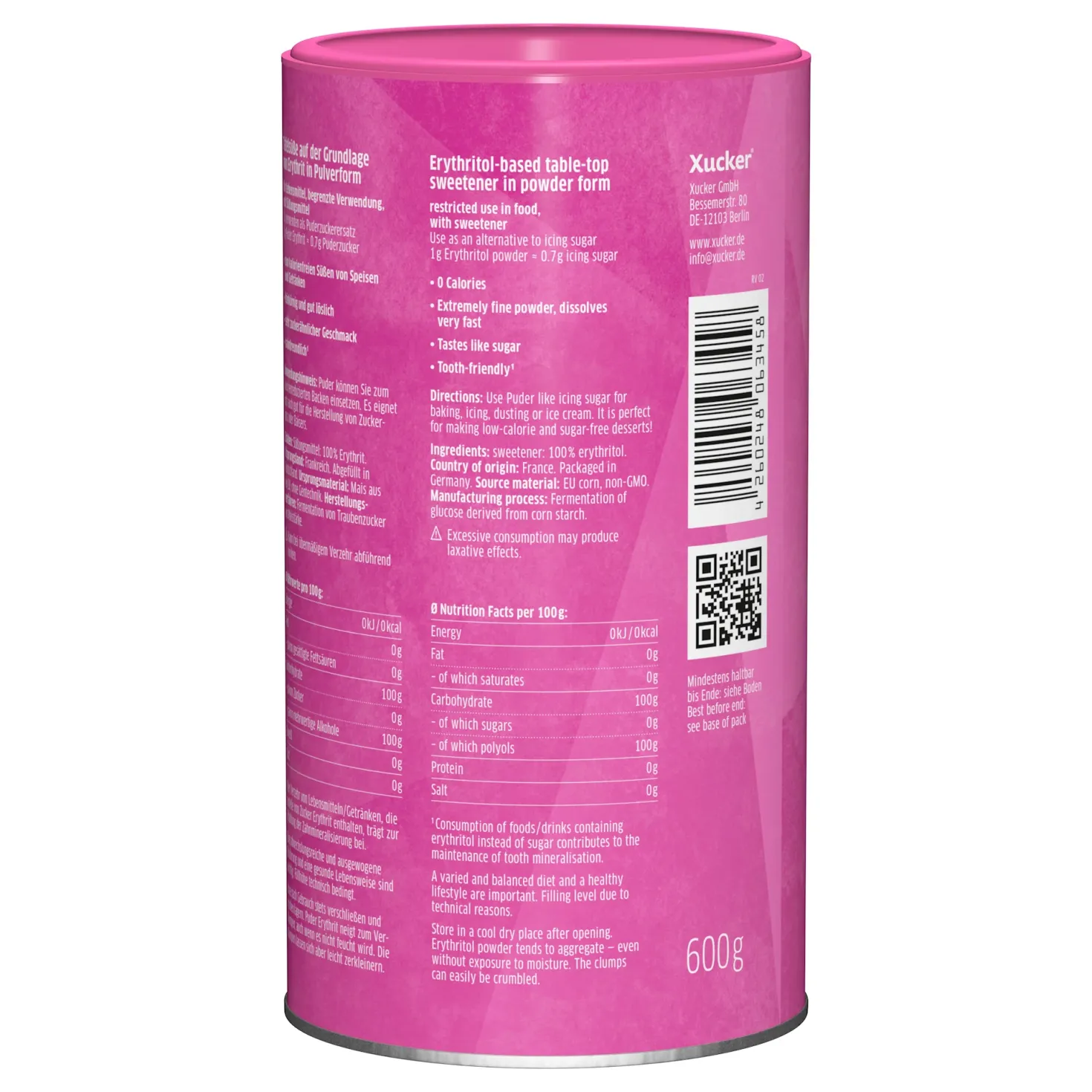 Puder Xucker aus Erythrit (600g)