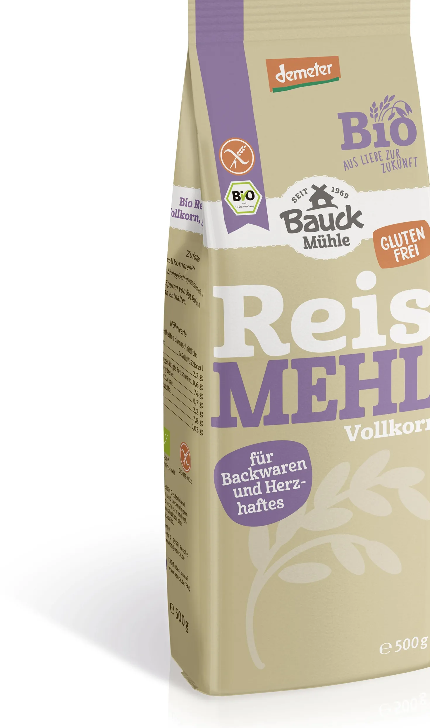 Reismehl Vollkorn demeter (500g)