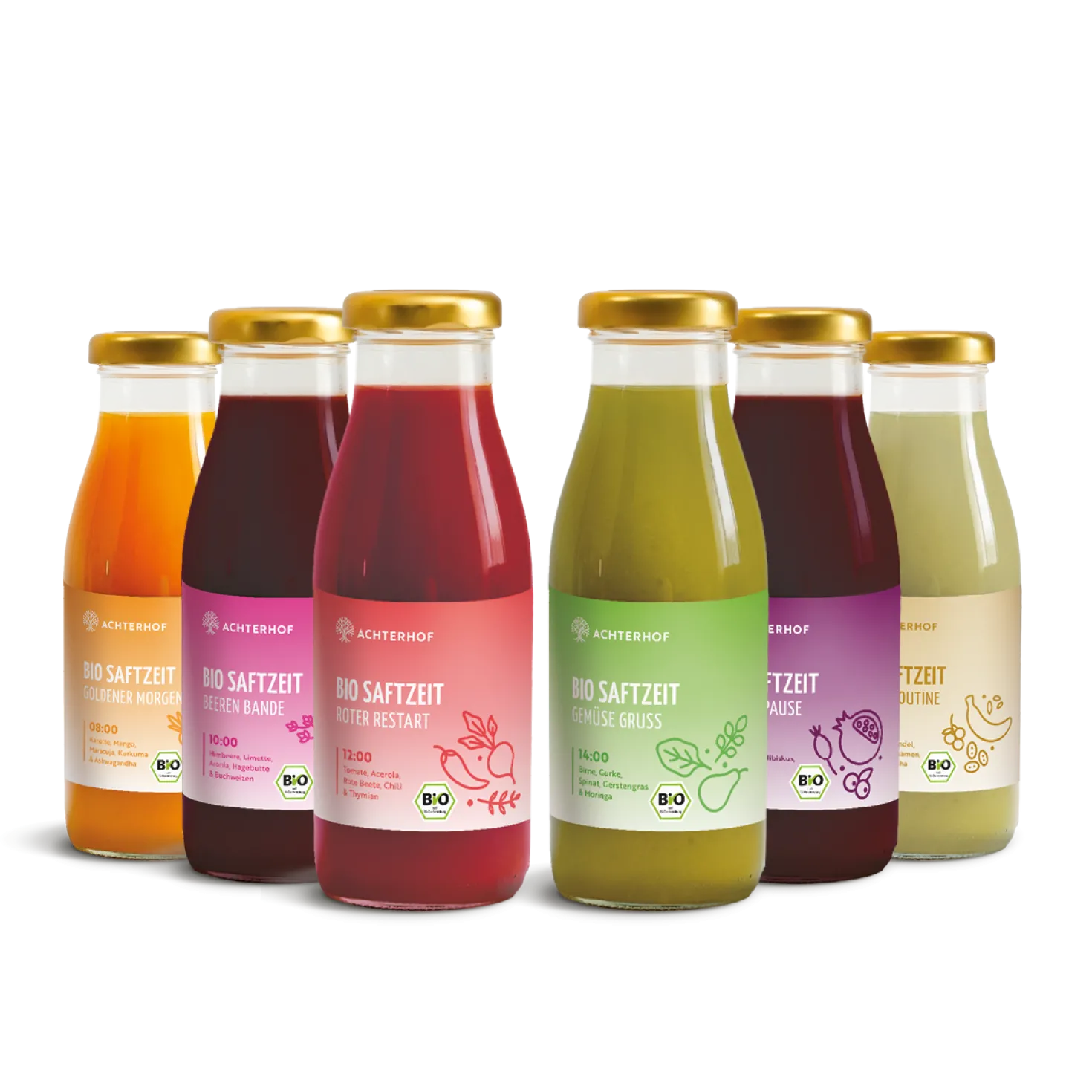 Saftzeit Bio Fastenkur 1-7 Tage (6 Flaschen pro Tag)