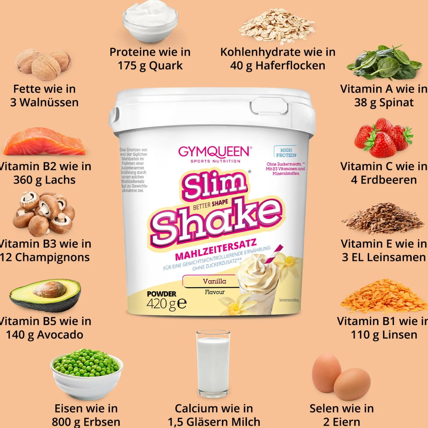 Slim Shake Mahlzeitersatz-Shake (420g)