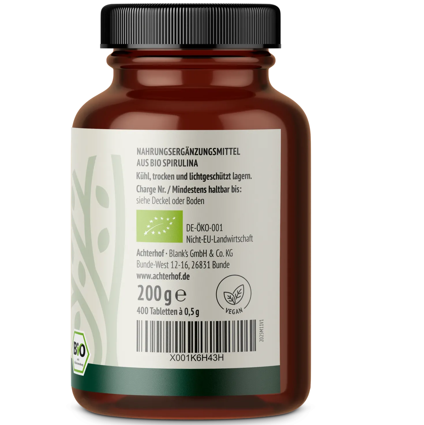 Spirulina Algen Tabletten Bio (400 Tabletten)