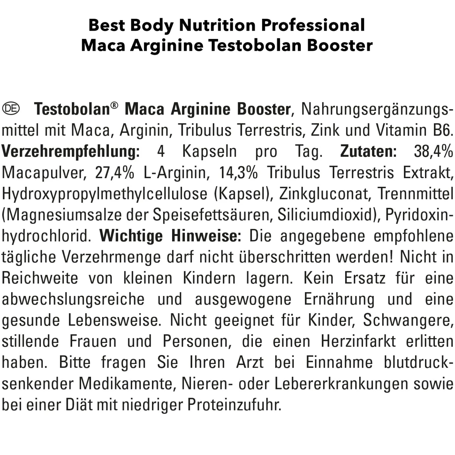 Testobolan Maca (100 Kapseln)