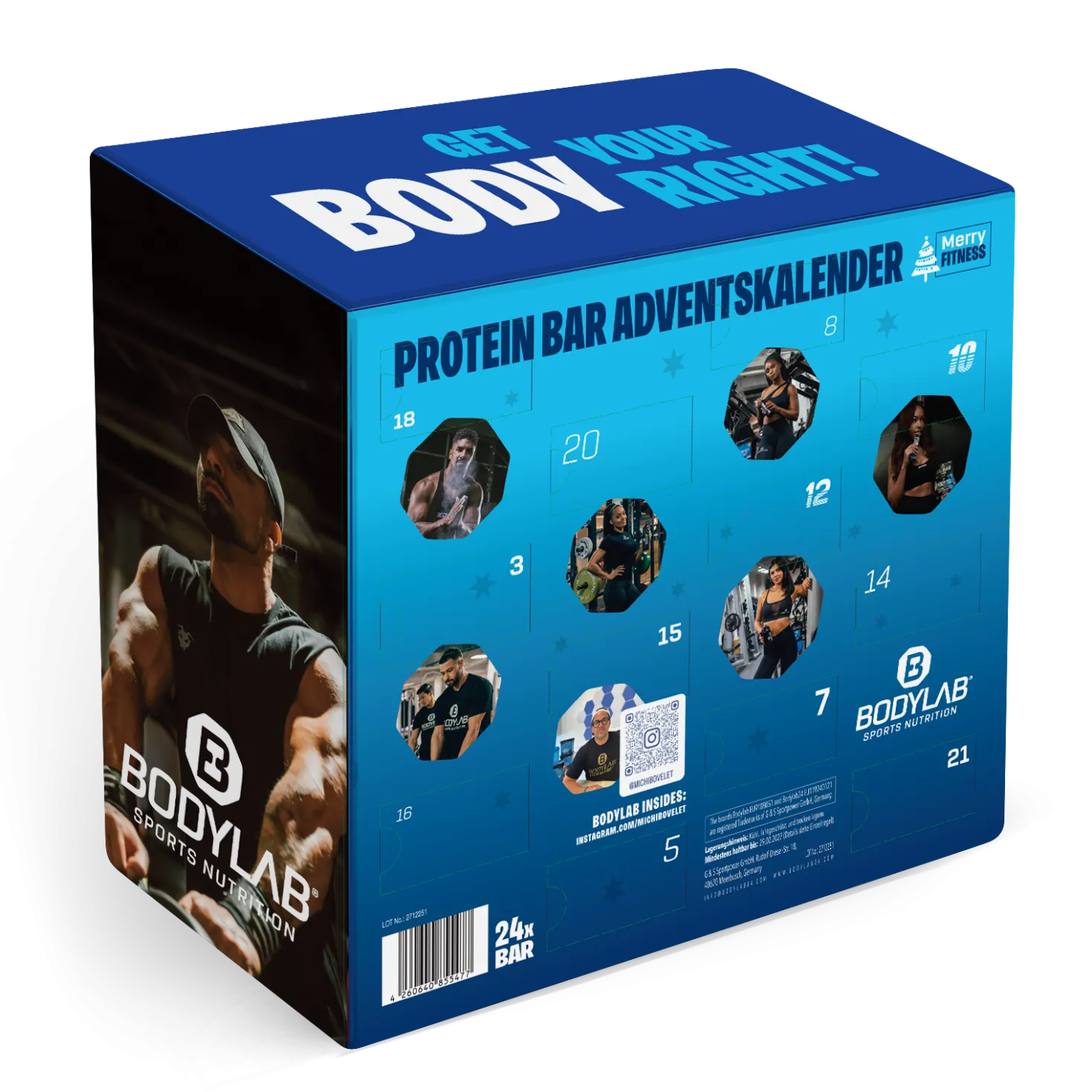 Unser Bodylab Riegel Adventskalender im Doppelpack