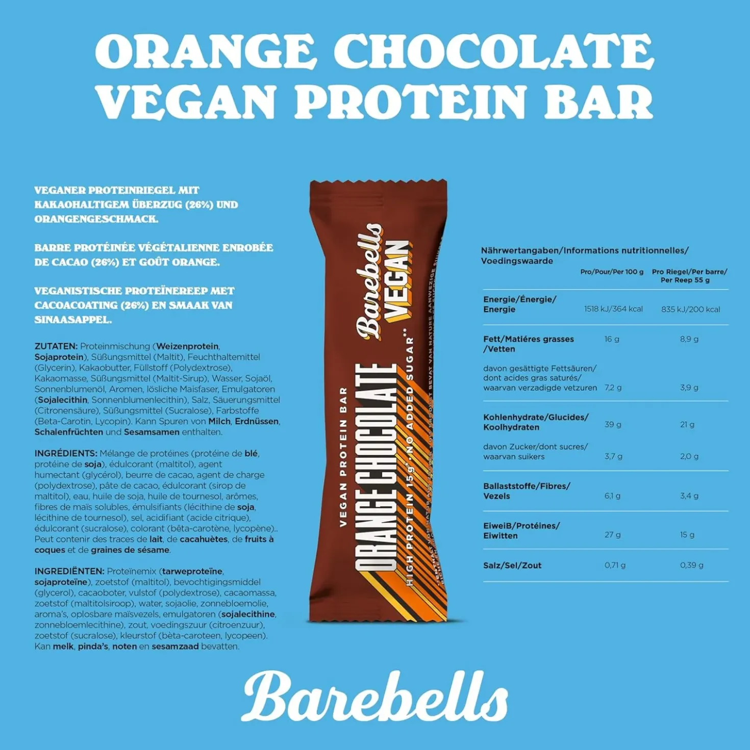 Vegan Protein Bar (12x55g)