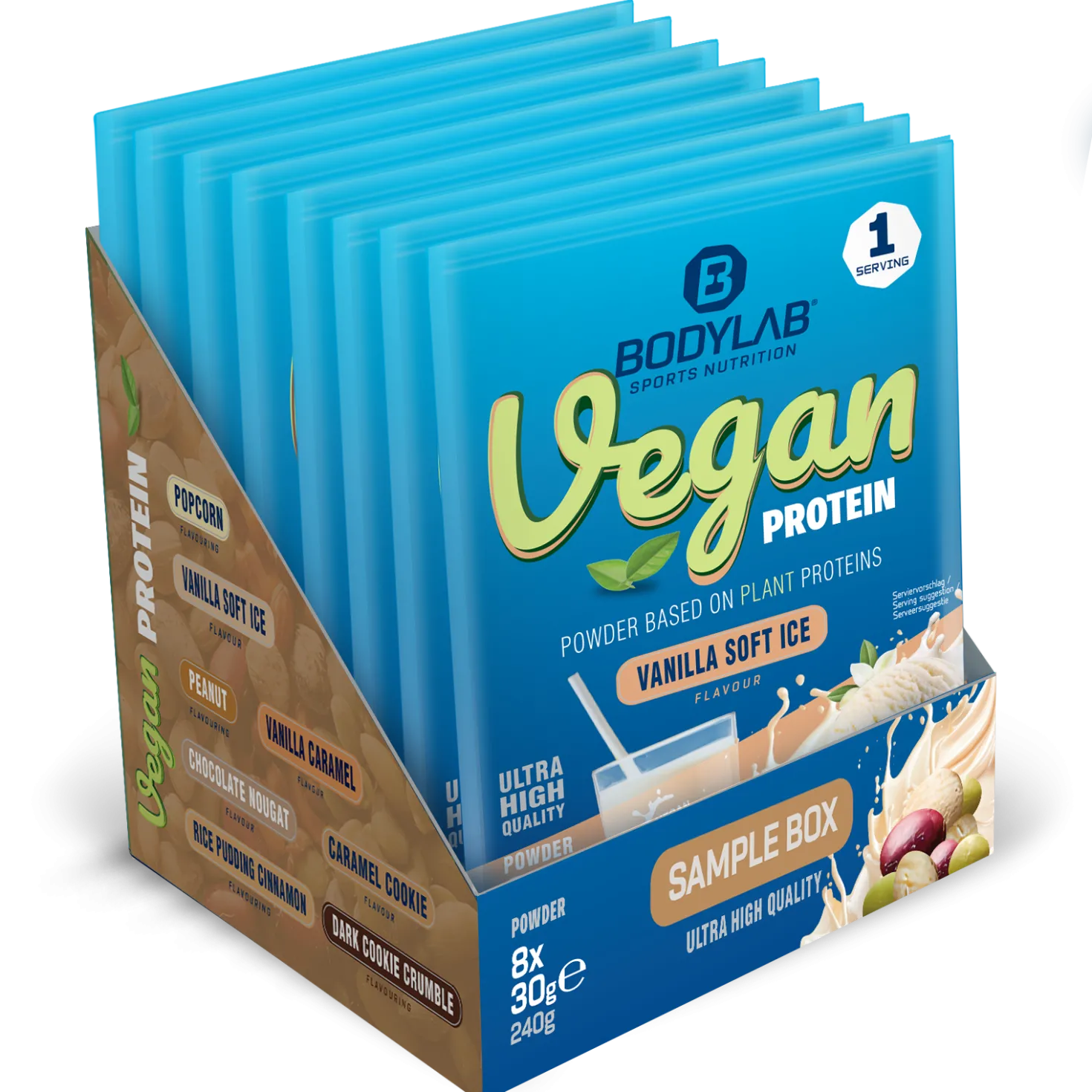 Vegan Protein Probierboxen (8 Proben je 30g)