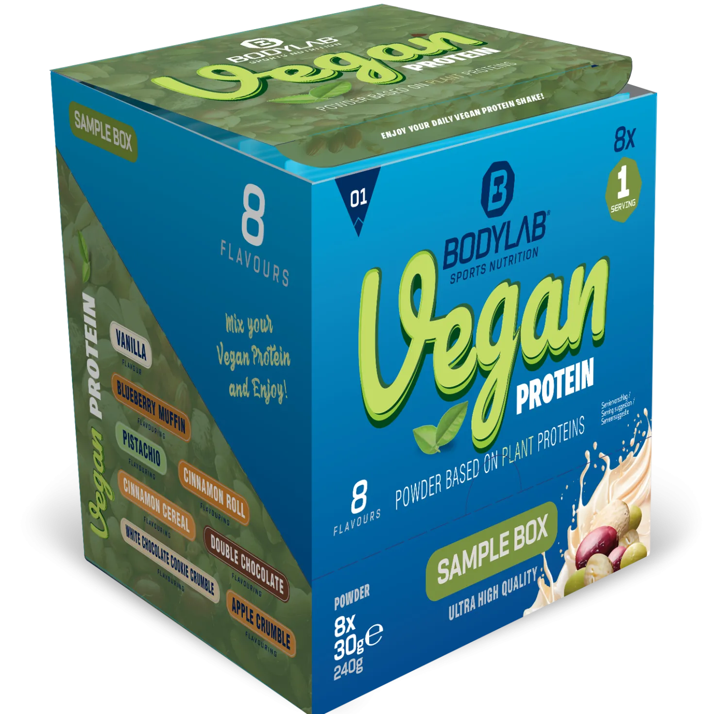 Vegan Protein Probierboxen (8 Proben je 30g)