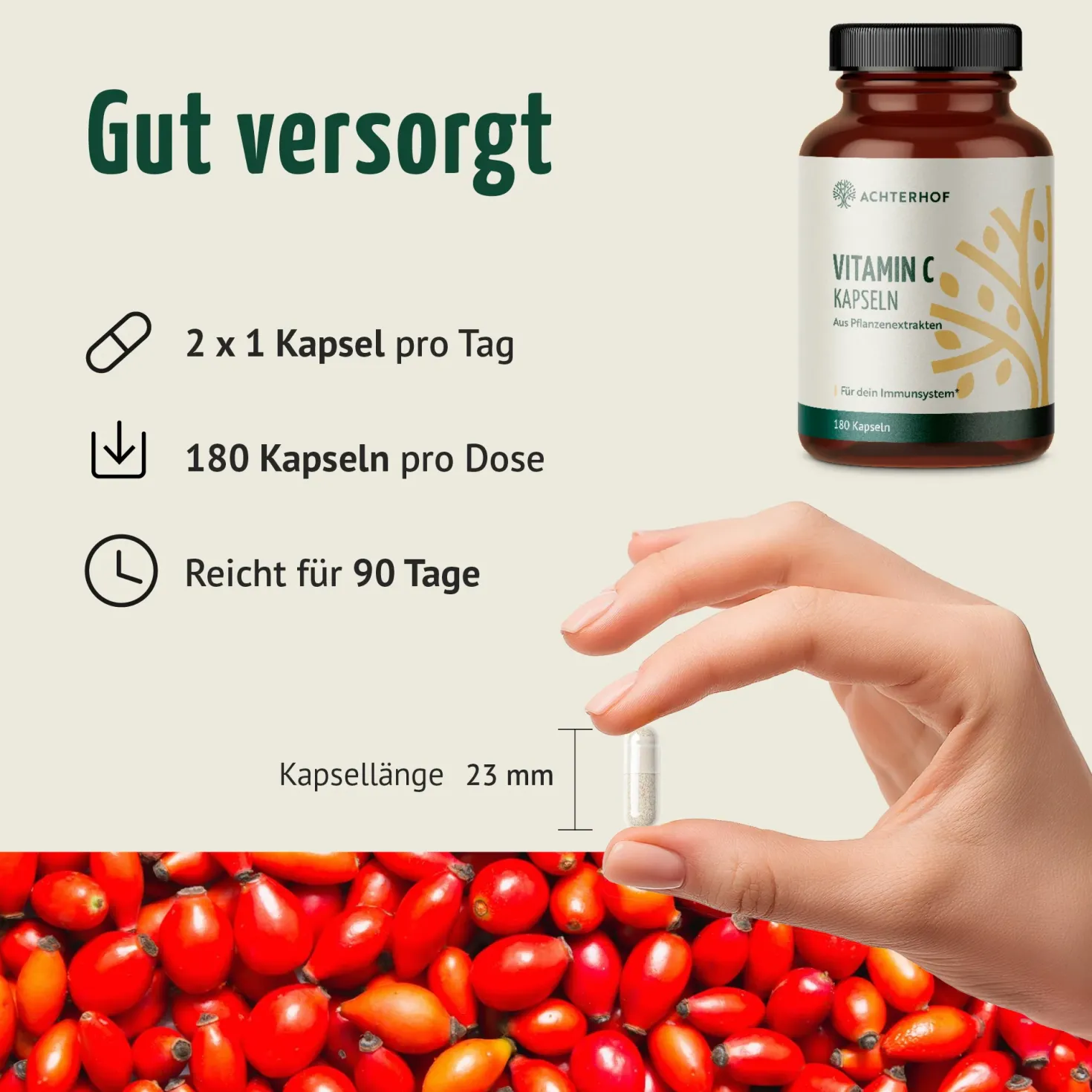 Vitamin C Kapseln (180 Kapseln)