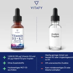 Vitamin D3 + K2 Öl Tropfen (50ml)