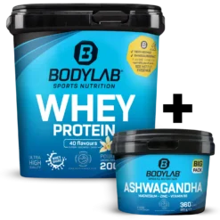 Whey + BIG PACK Ashwagandha (360 Kapseln)