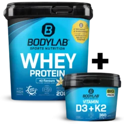 Whey + BIG PACK Vitamin D3 + K2 (360 Kapseln)