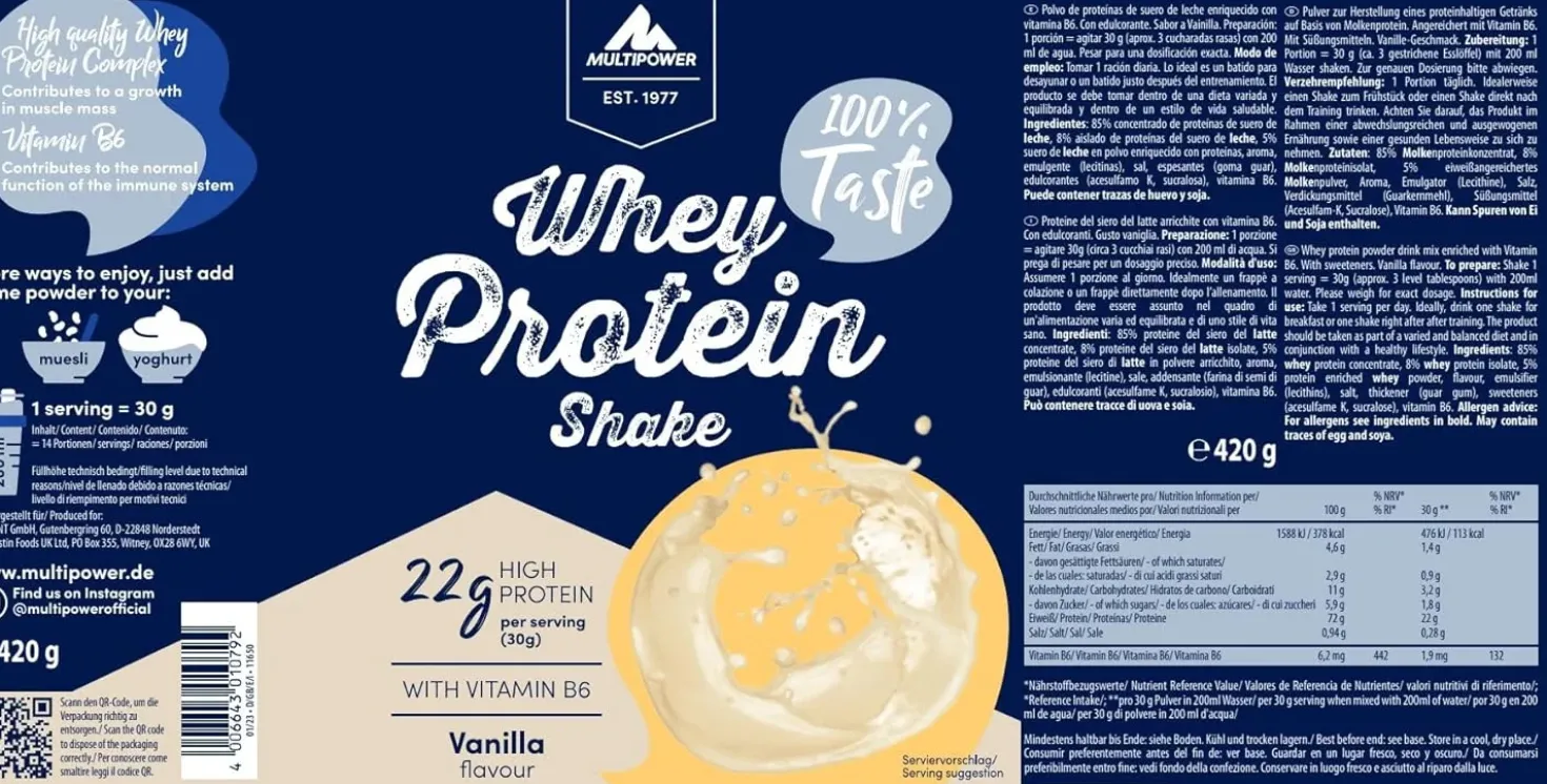 Whey Protein Shake (420g)