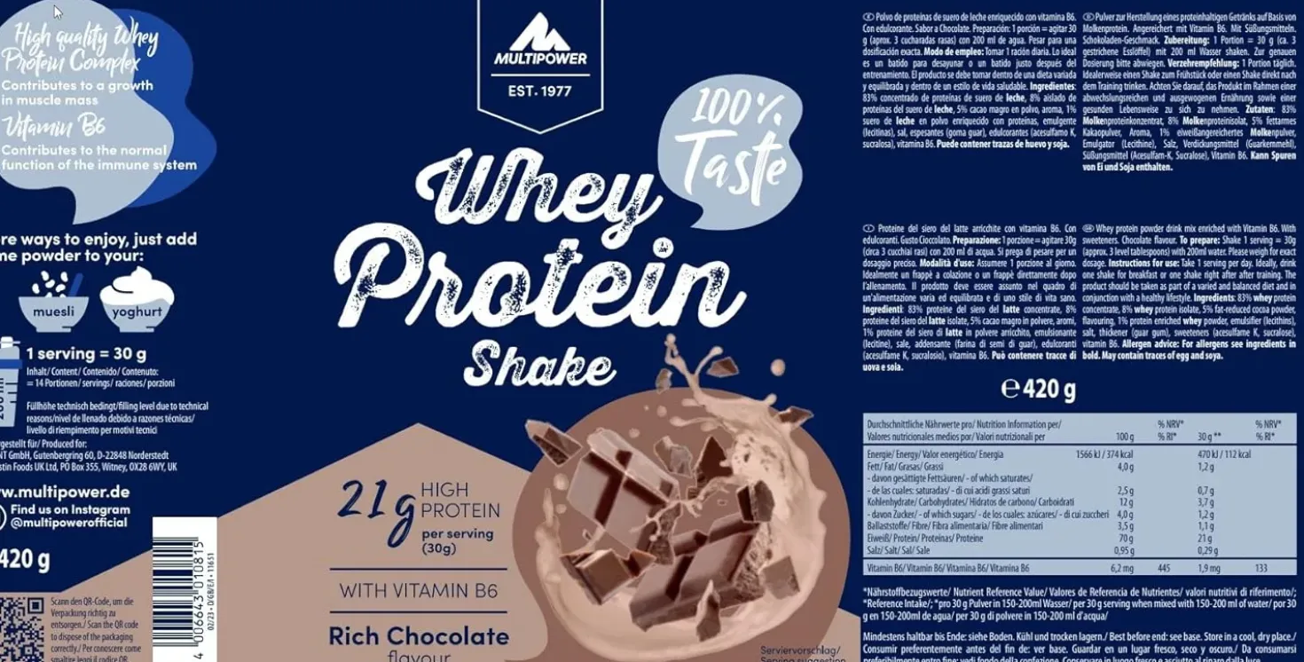 Whey Protein Shake (420g)