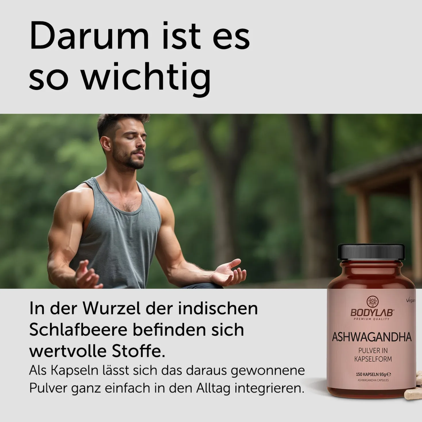 2 x Ashwagandha Pulver in Kapselform (2 x 150 Kapseln)