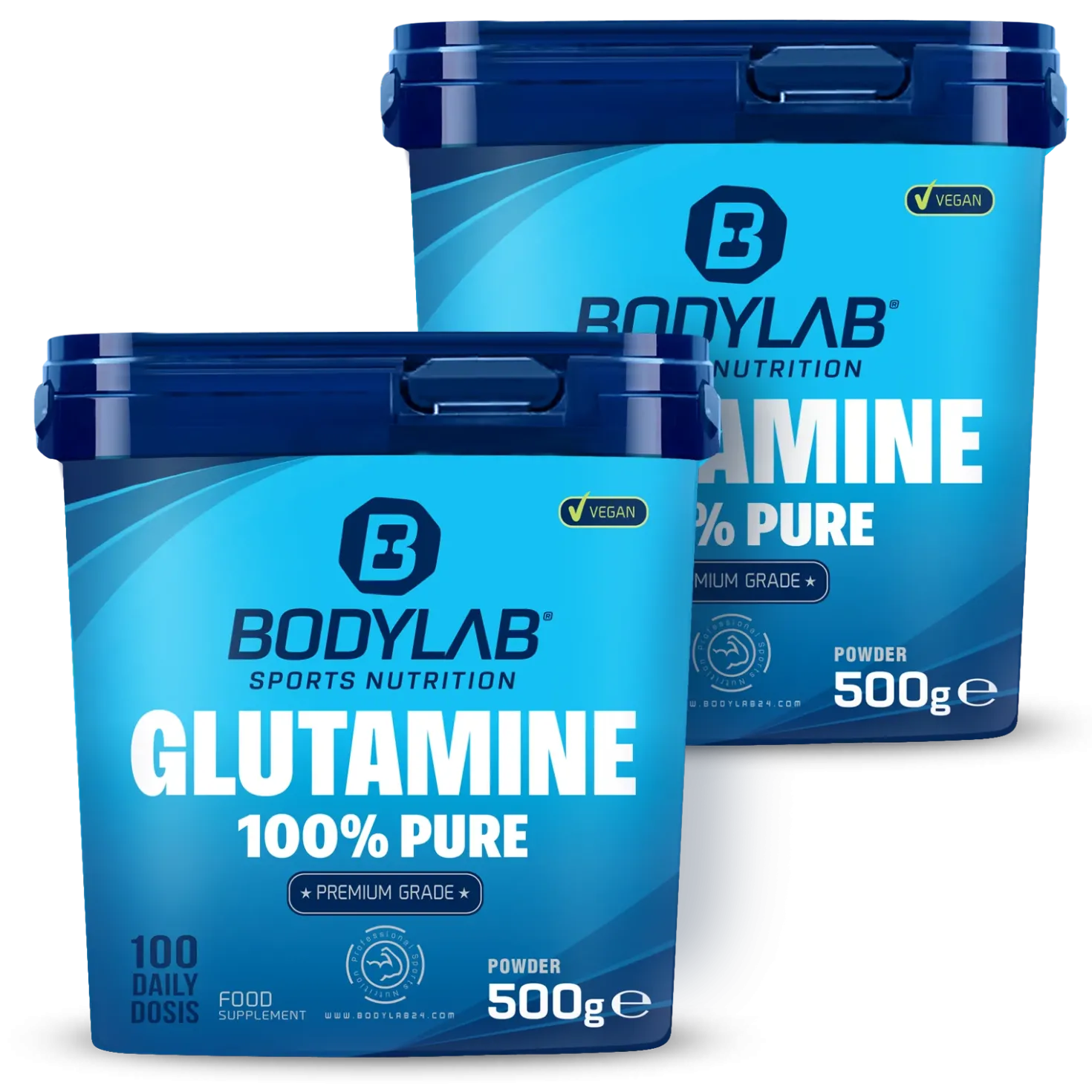 2 x Bodylab24 Glutamin Powder (je 500g)