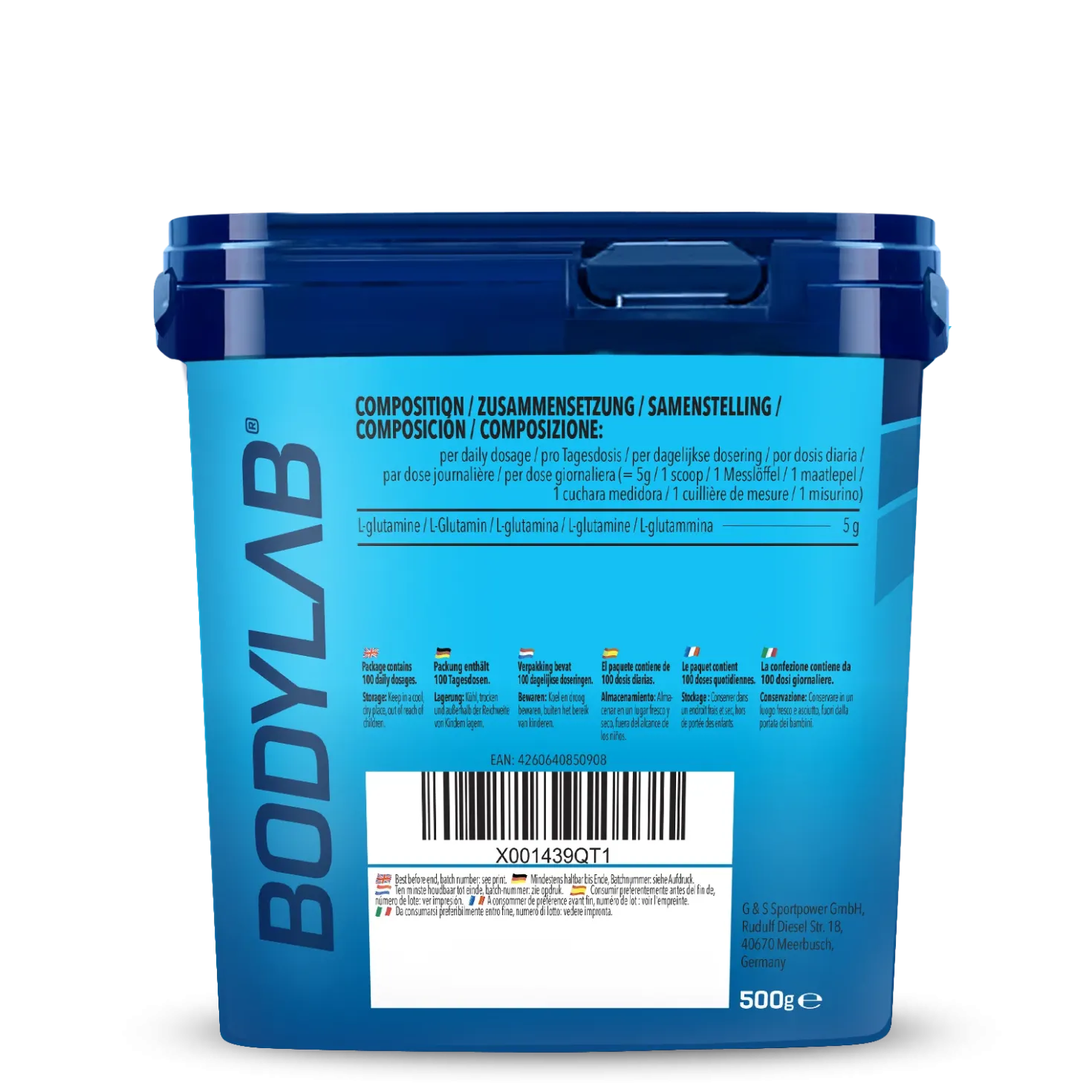 2 x Bodylab24 Glutamin Powder (je 500g)