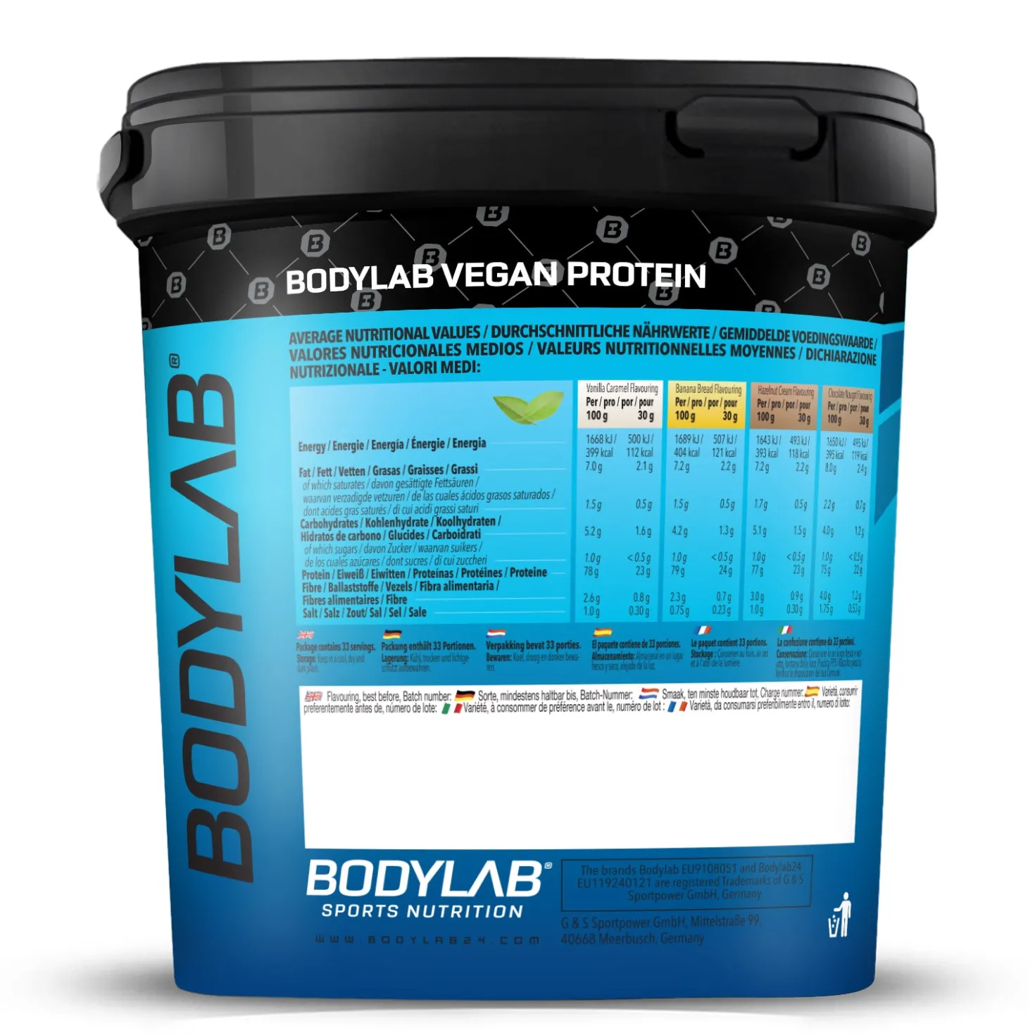 2 x Bodylab24 Vegan Protein (1000g)
