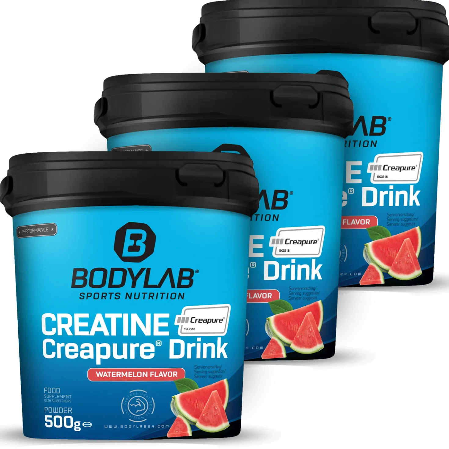 3 x Creatine Creapure® Drink (je 500g)